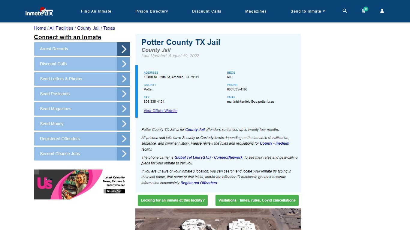 Potter County TX Jail - Inmate Locator - Amarillo, TX